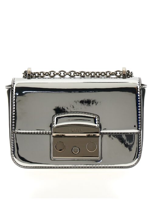 'Metropolis mini' crossbody bag FURLA Silver