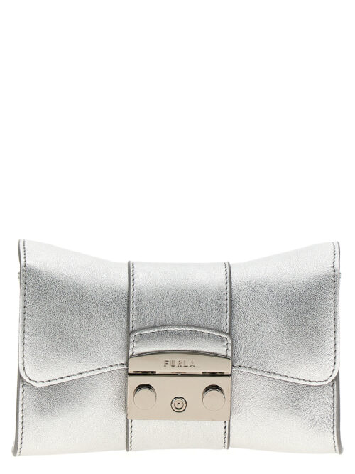 'Metropolis mini' crossbody bag FURLA Silver