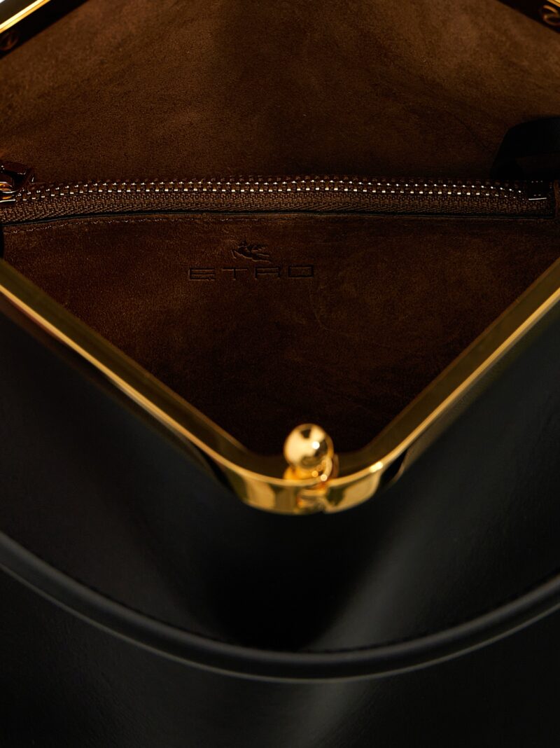 'Vela' medium shoulder bag 100% calfskin leather (Bos Taurus) ETRO Black