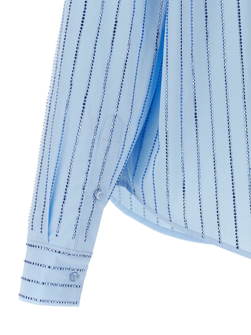 Rhinestone striped shirt 97% cotton
