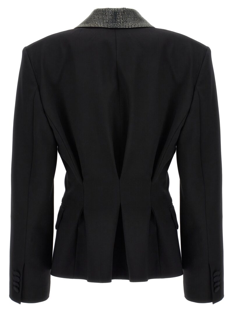 Crystal lapel blazer 074JA22910 GIUSEPPE DI MORABITO Black