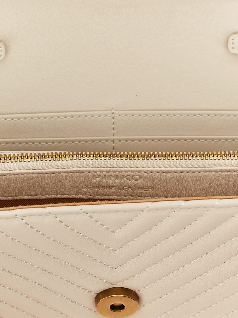 Portafoglio 'Love Bag One Wallet Chevron' 100% sheepskin PINKO White