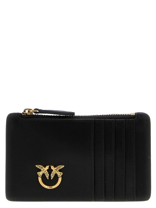 'Airone' card holder PINKO Black