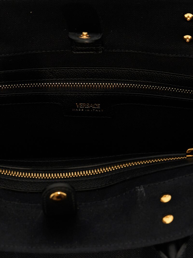 'La Medusa' shopping bag 100% cotton VERSACE Black