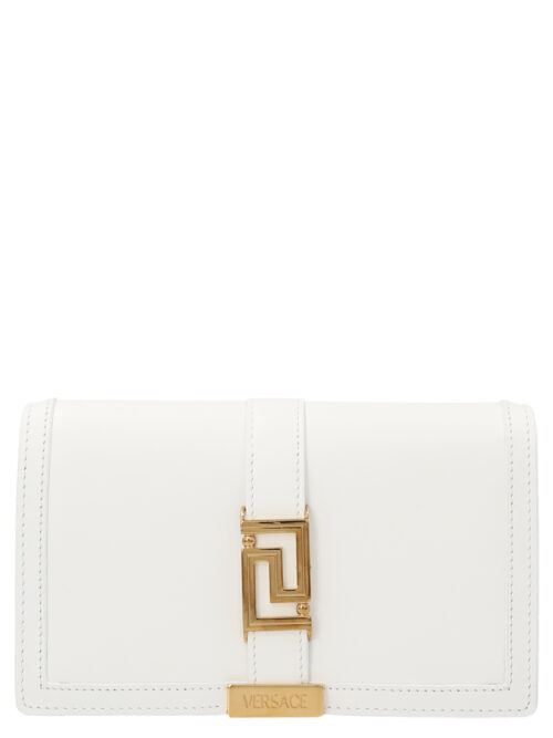 'Greca Goddess' clutch VERSACE White