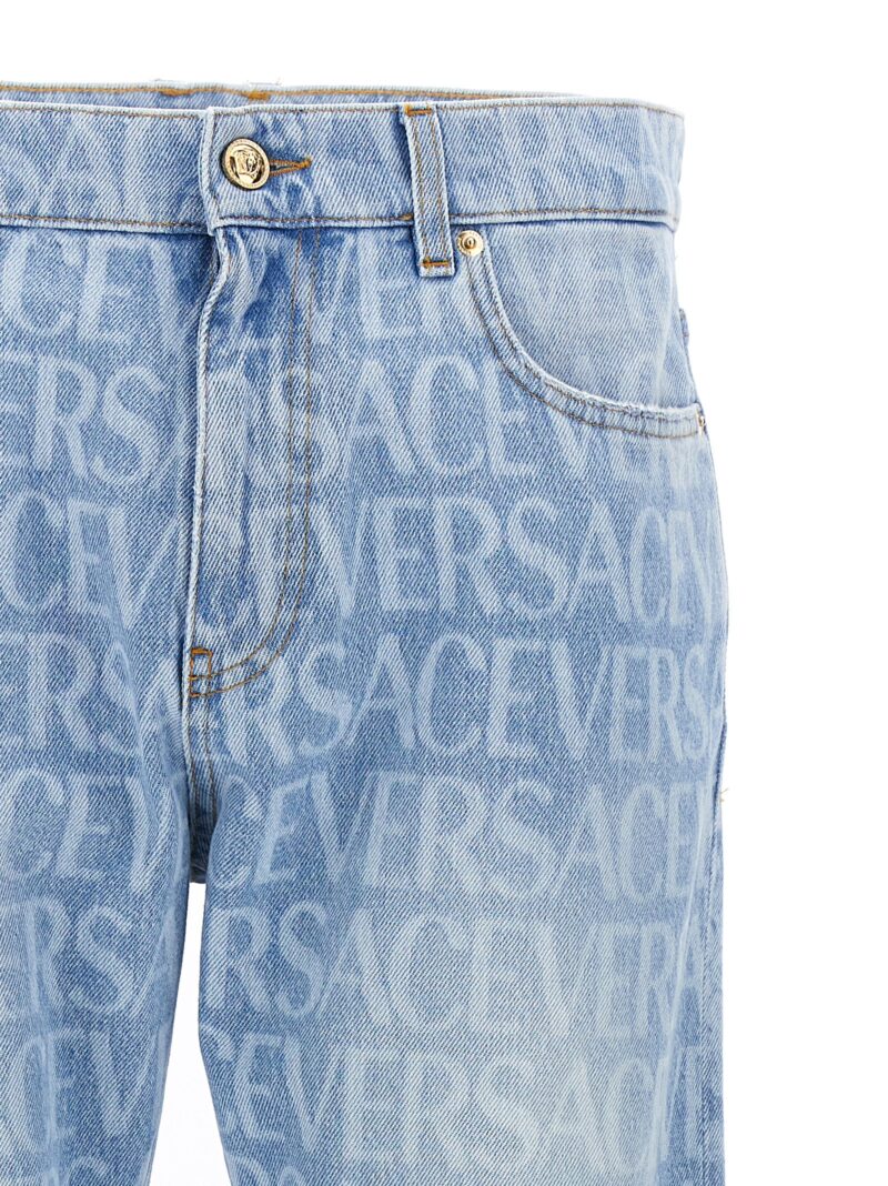 Jeans 'Versace Allover' Man VERSACE Light Blue