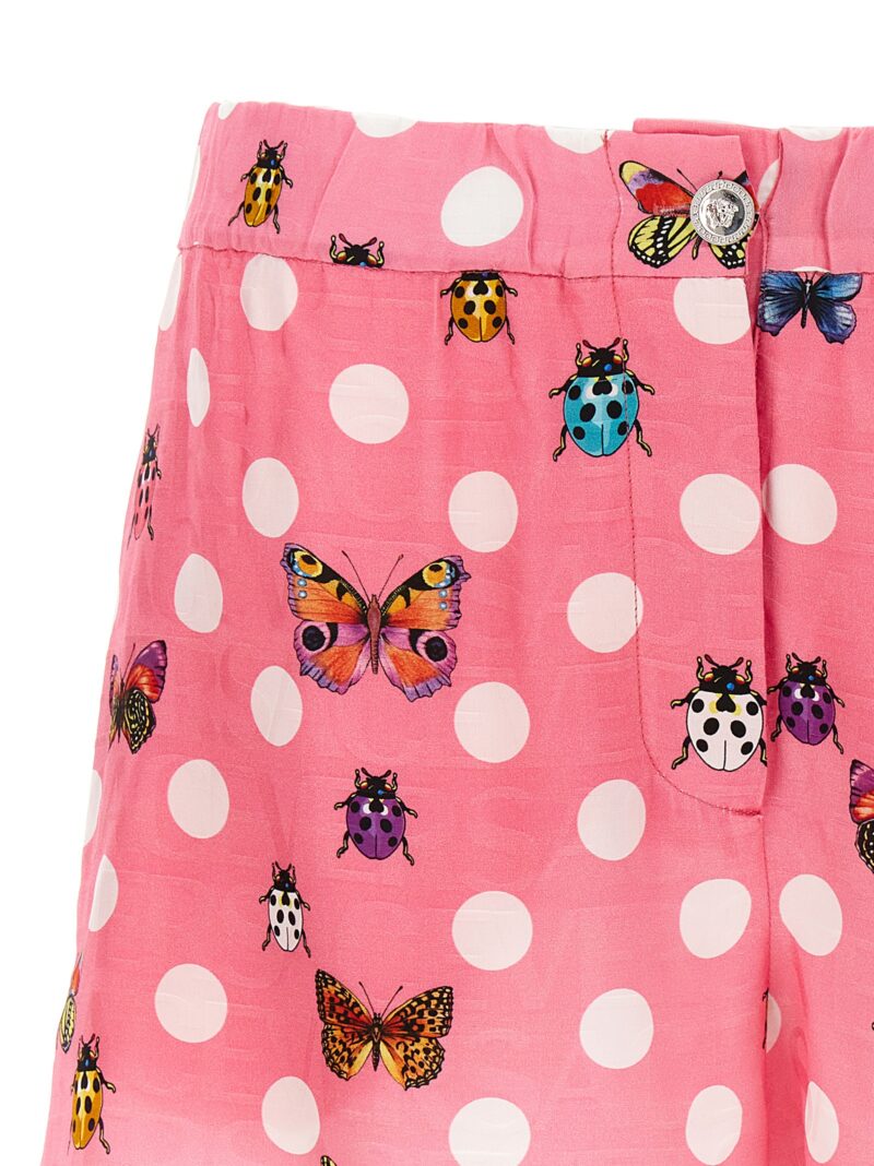 'Heritage Butterflies & Ladybugs Polka Dot' capsule Shorts Woman VERSACE Pink