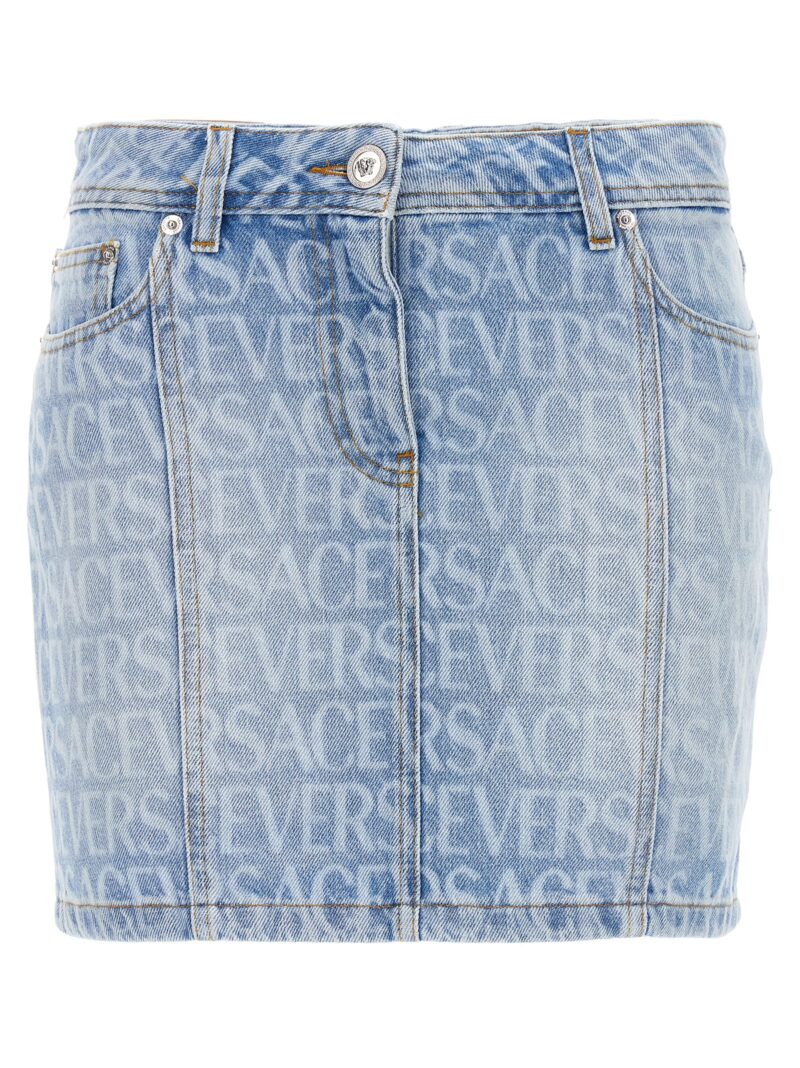 'Versace Allover' skirt VERSACE Light Blue