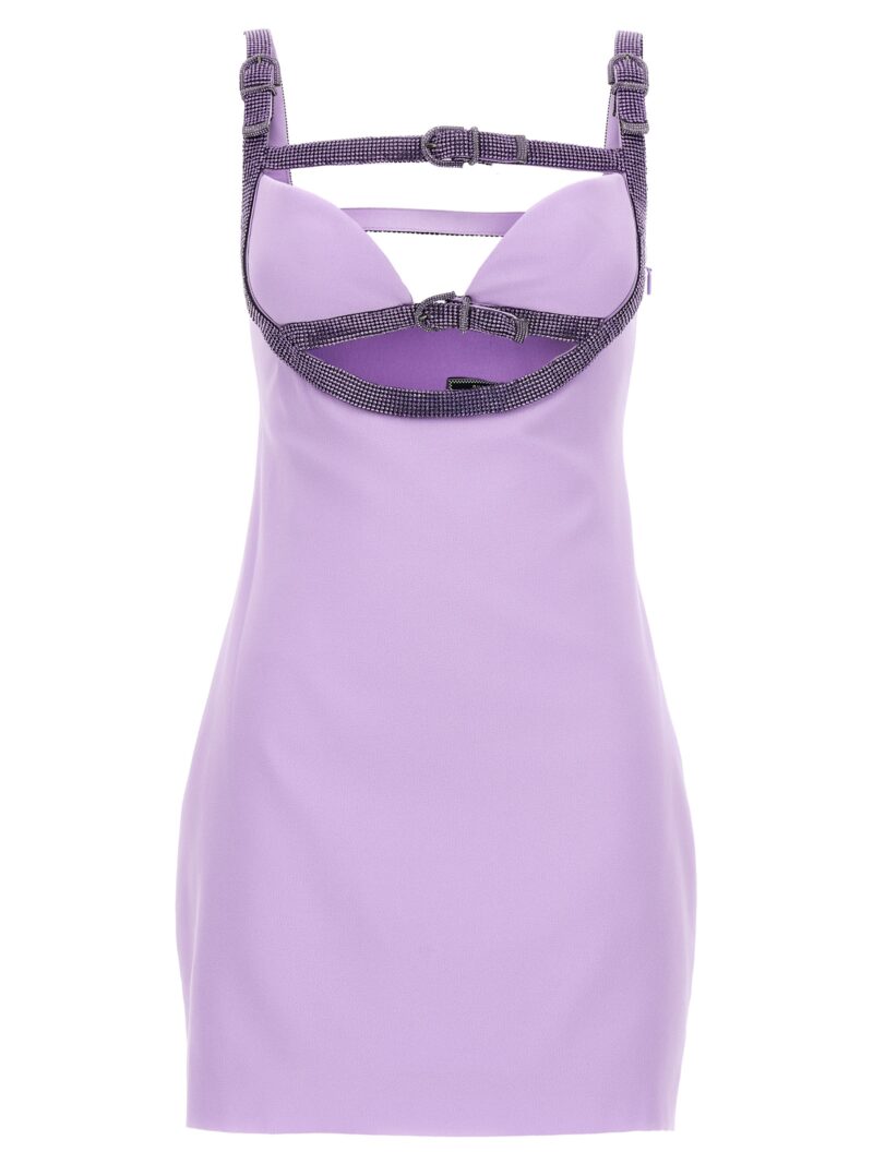 Versace x Dua Lipa crystal cut out dress VERSACE Purple