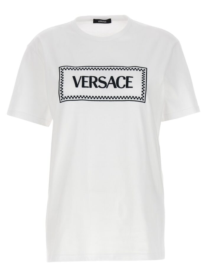 Logo embroidery T-shirt VERSACE White/Black