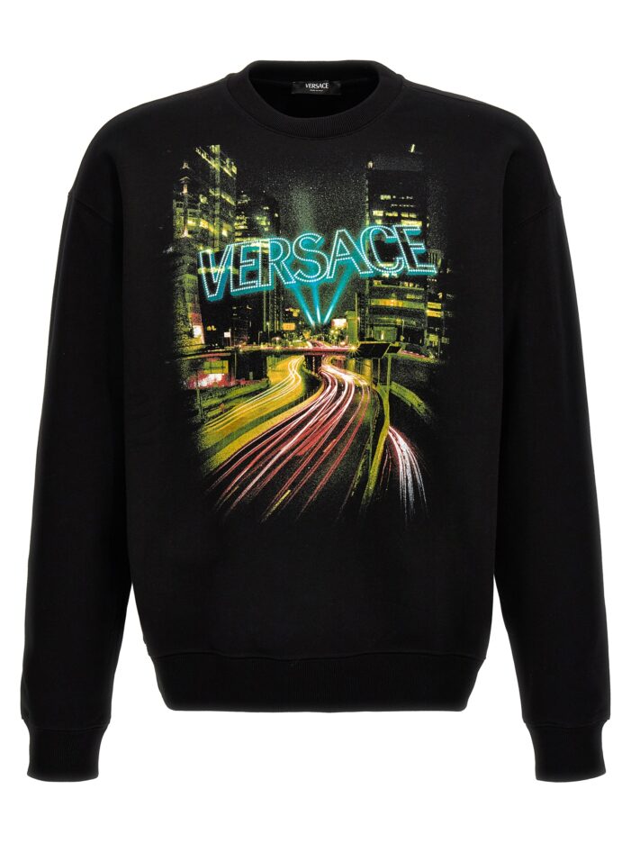 'Versace city' sweatshirt VERSACE Black