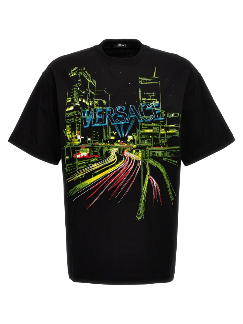 'Blinding Lights' T-shirt VERSACE Black