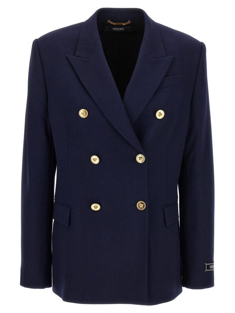 Double-breasted blazer VERSACE Blue