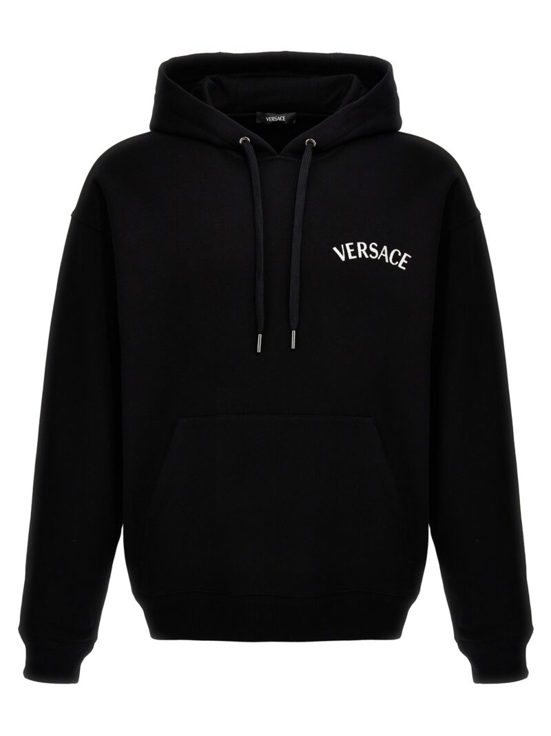 Logo hoodie VERSACE Black