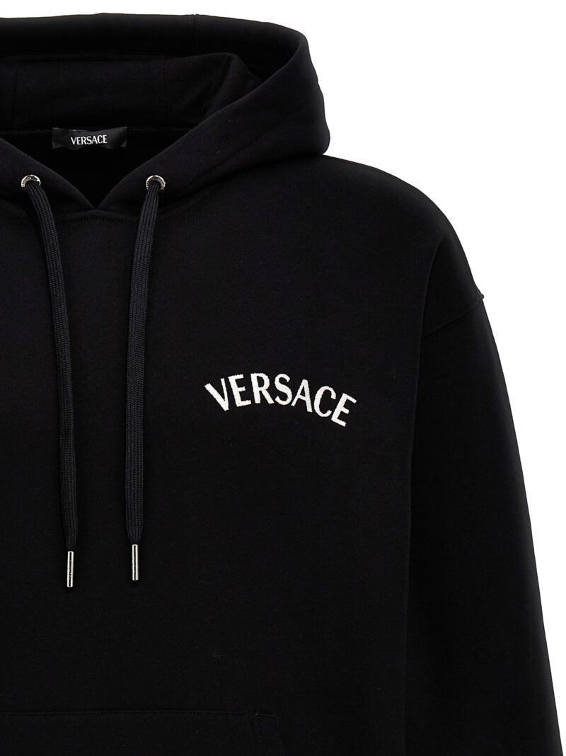 Logo hoodie Man VERSACE Black