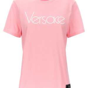 Logo embroidery t-shirt VERSACE Pink