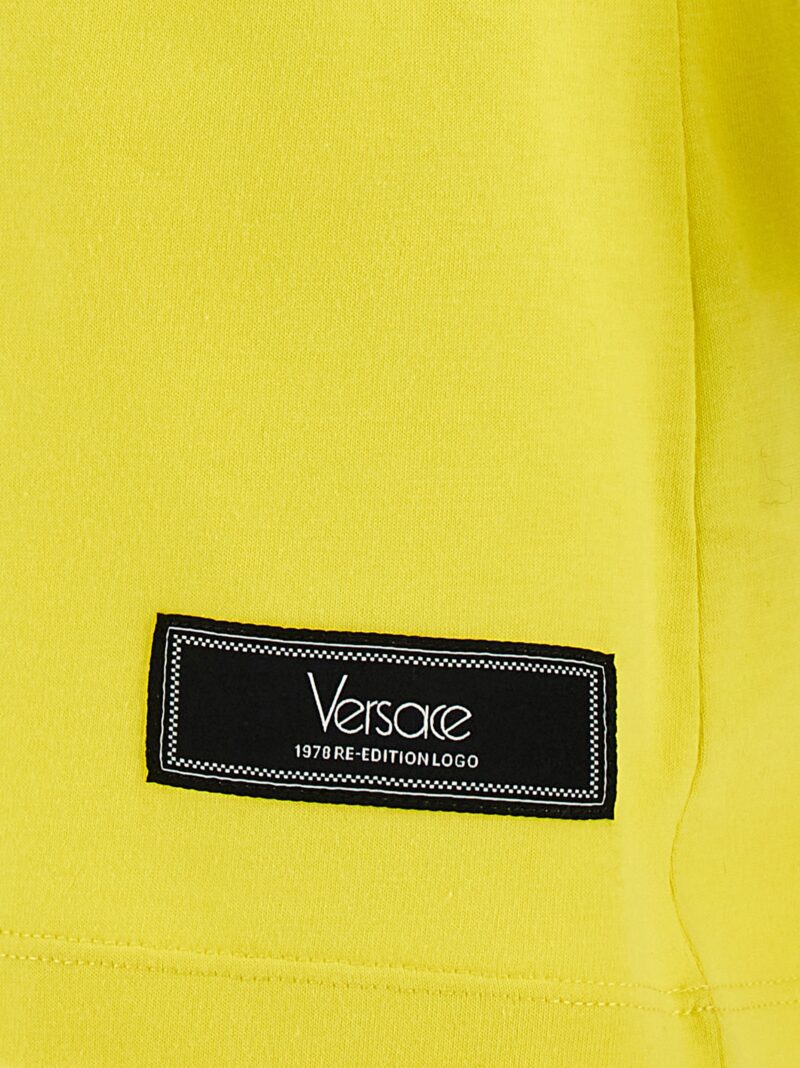 Logo embroidery t-shirt 100% cotton VERSACE Yellow