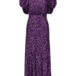 Sequin midi dress ROTATE BIRGER CHRISTENSEN Purple