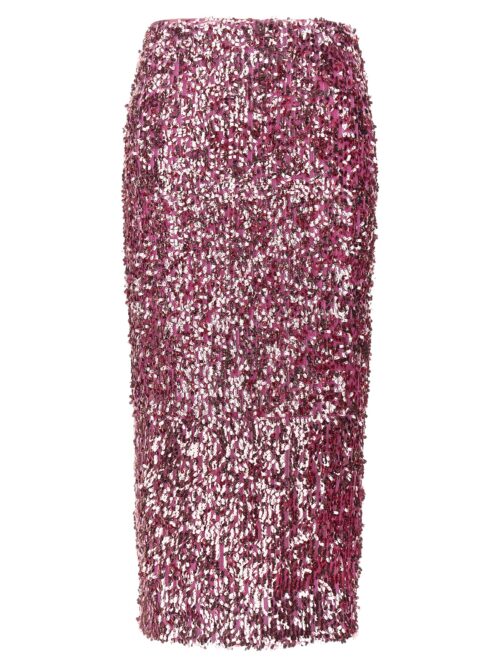 Sequin midi skirt ROTATE BIRGER CHRISTENSEN Fuchsia