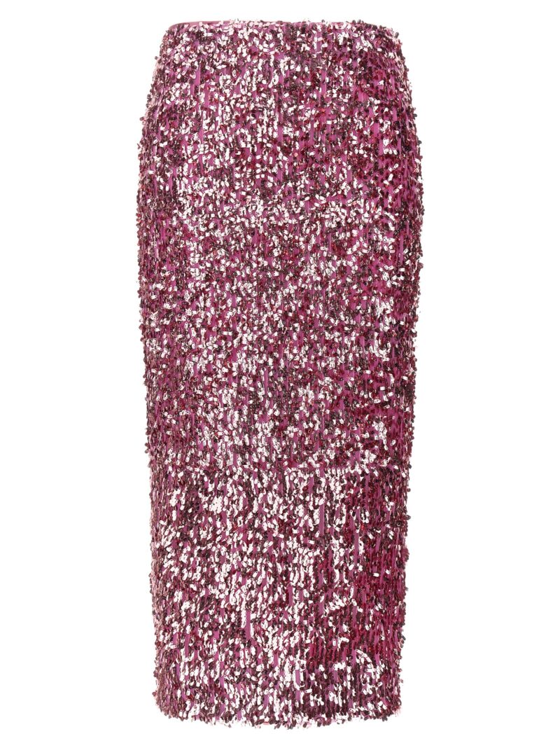 Sequin midi skirt ROTATE BIRGER CHRISTENSEN Fuchsia