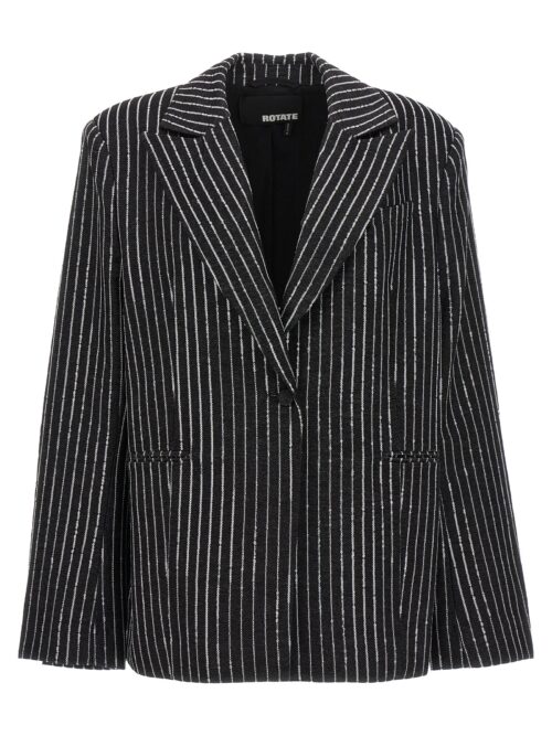 Sequin pinstripe blazer ROTATE BIRGER CHRISTENSEN Black