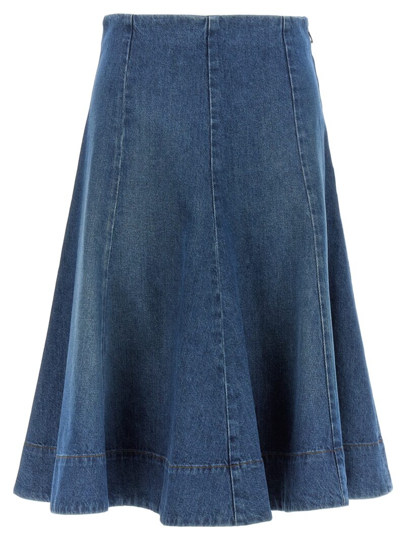 'Lennox' skirt KHAITE Blue