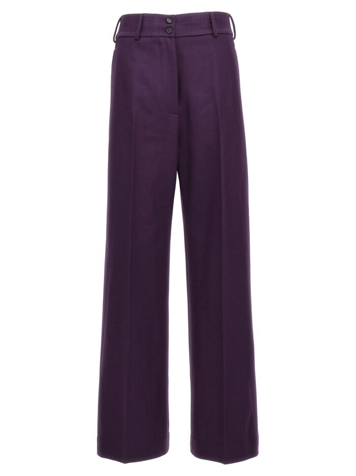 Wool pants ETRO Purple