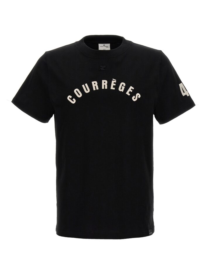 'Straight printed' T-shirt COURREGES Black