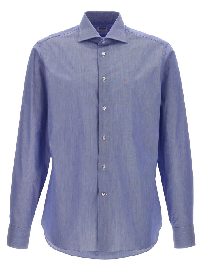 'falso unito' Cotton shirt BORRIELLO Light Blue