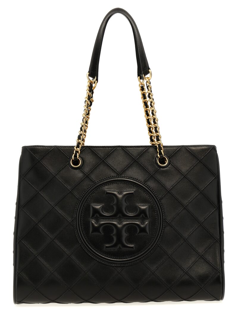 'Fleming Soft Chain' shopping bag TORY BURCH Black