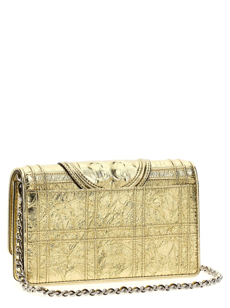 'Fleming Soft Metallic Square Quilt' wallet 152606700 TORY BURCH Gold