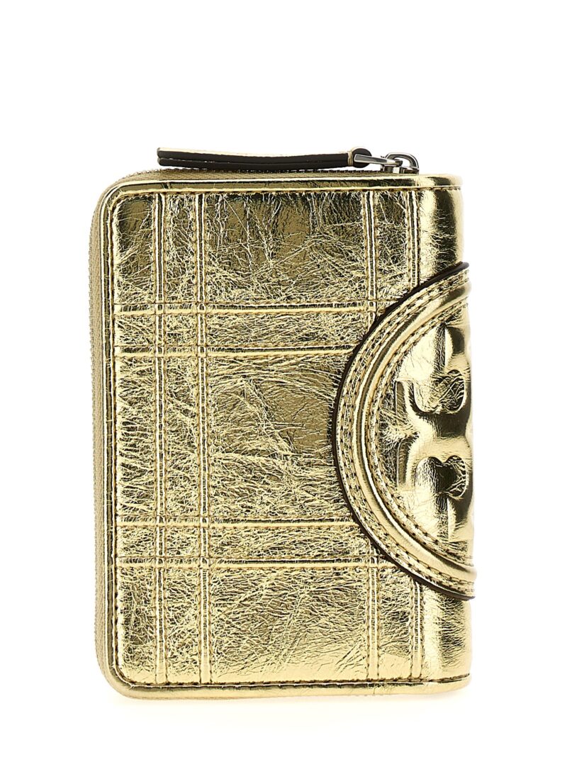 'Fleming Soft Metallic Square Quilt' wallet 152608700 TORY BURCH Gold