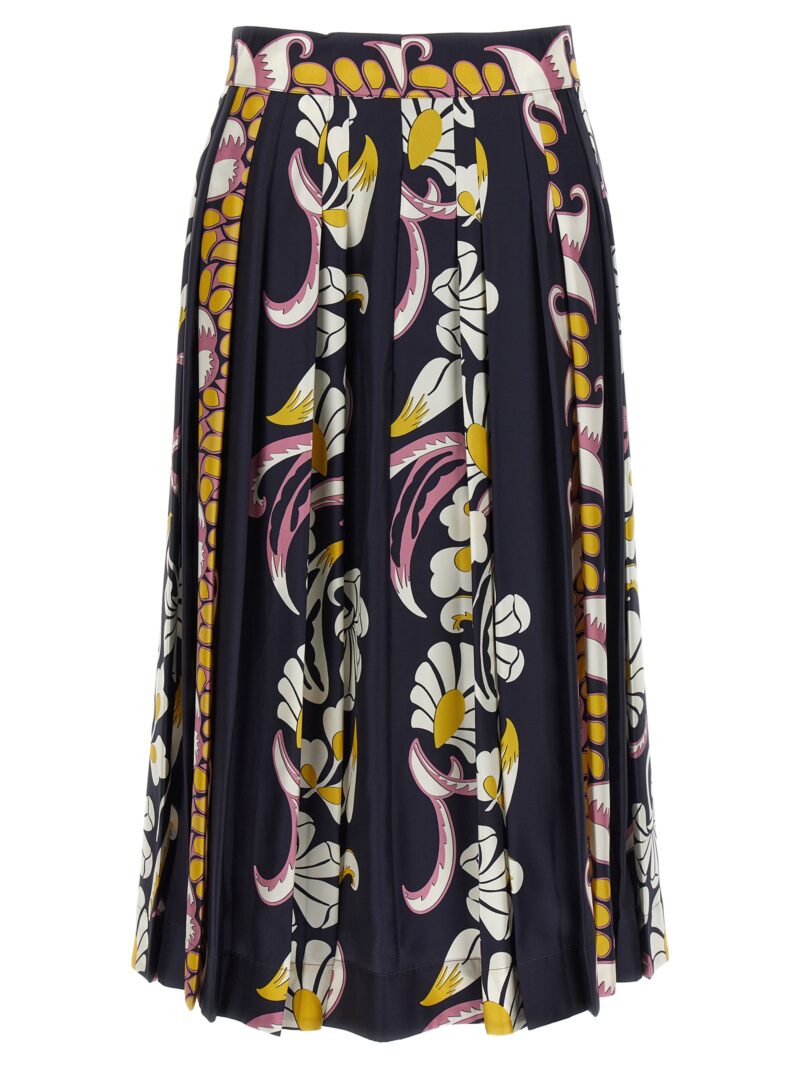 Printed silk skirt TORY BURCH Multicolor