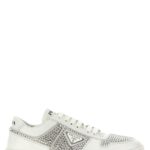 Sneakers with crystals PRADA White