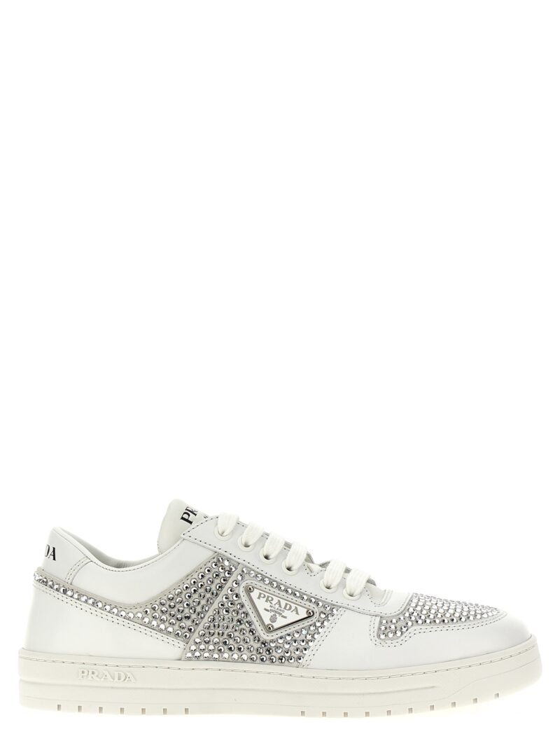 Sneakers with crystals PRADA White