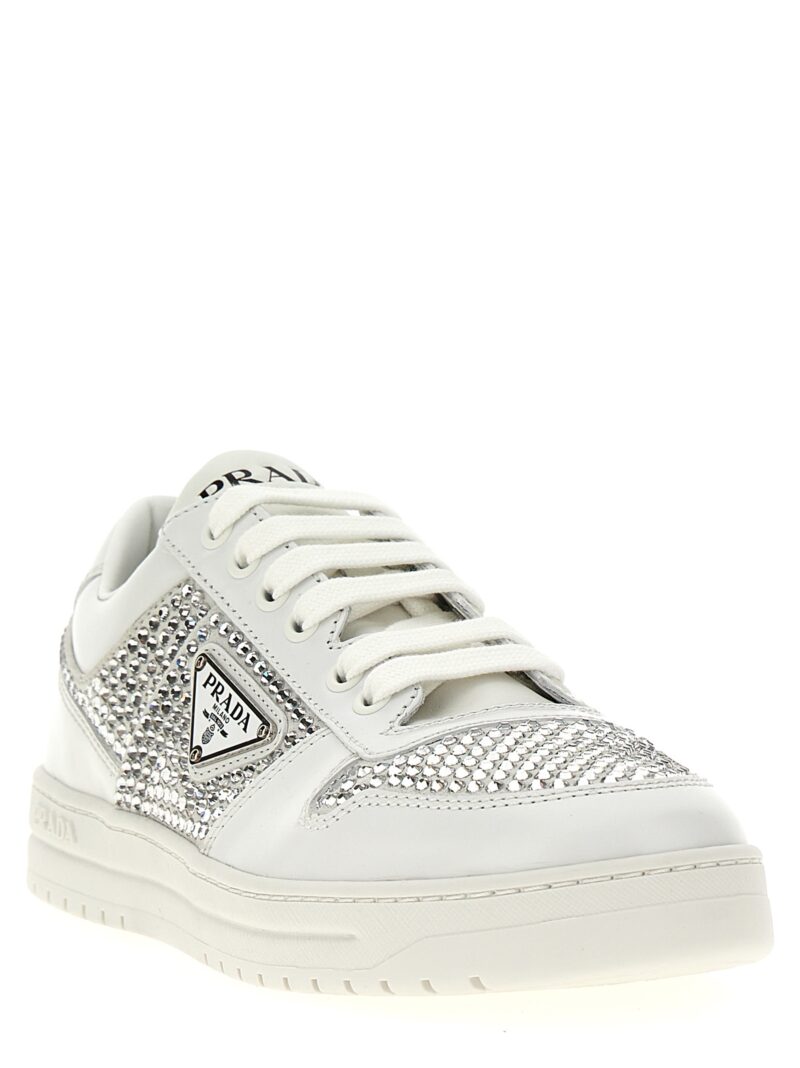 Sneakers with crystals 1E348NF302AWLF0009 PRADA White