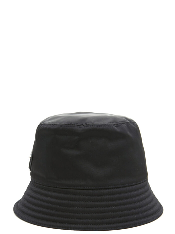 Logo bucket hat PRADA Black