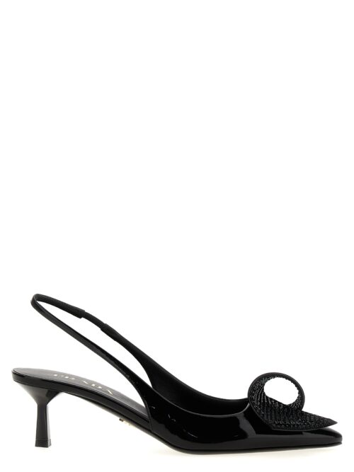 'Torchon' slingback PRADA Black