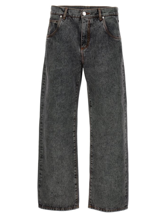 Logo embroidery jeans ETRO Gray