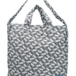 Logo print denim shopping bag SUNNEI White/Black