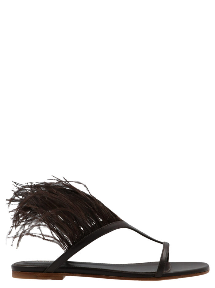 Feather sandals EMILIO PUCCI Brown