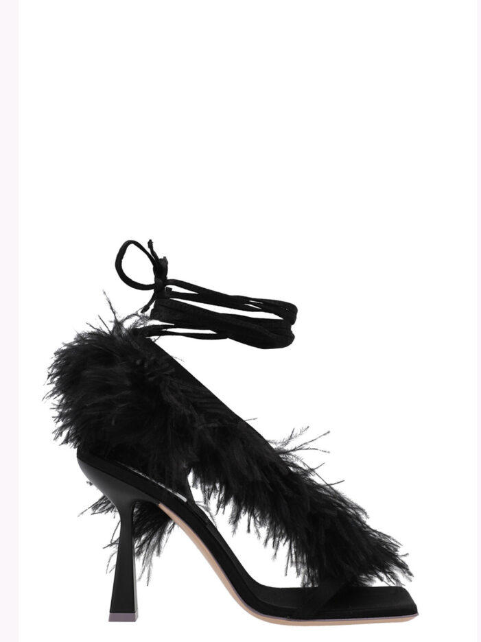 'Feather Wrap’ sandals SEBASTIAN Black