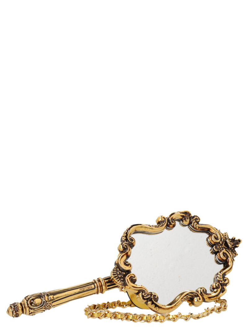 'Mirror' clutch 100% sheep leather MOSCHINO Gold