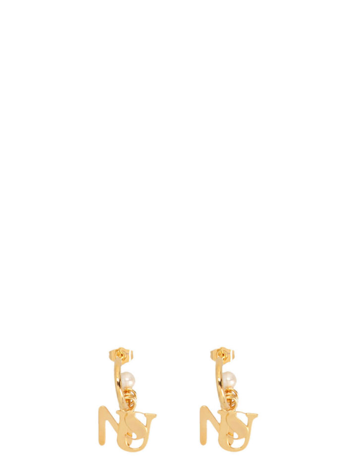 Logo pearl earrings SUNNEI Gold