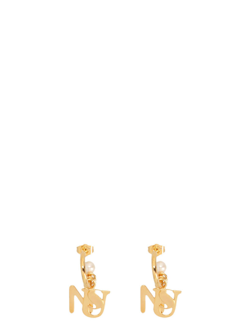 Logo pearl earrings SUNNEI Gold