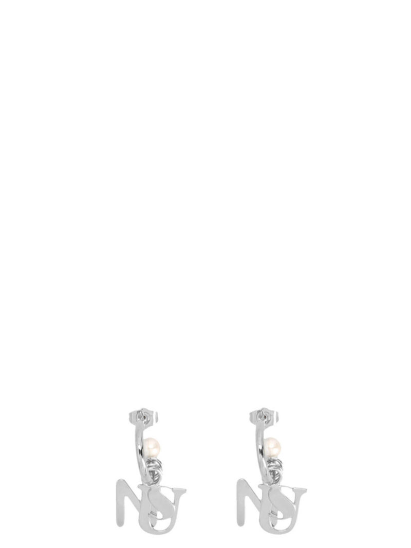 Logo pearl earrings SUNNEI Silver
