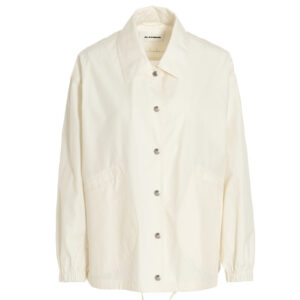 Waterproof cotton jacket JIL SANDER White
