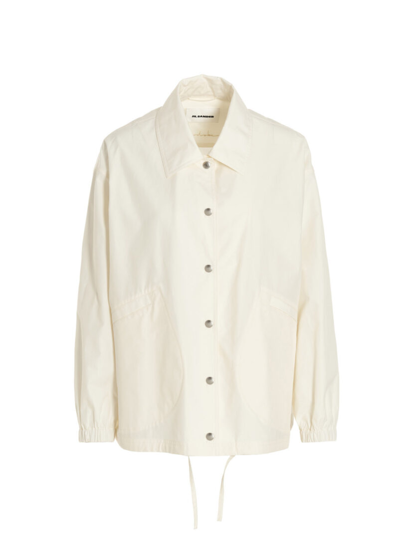 Waterproof cotton jacket JIL SANDER White