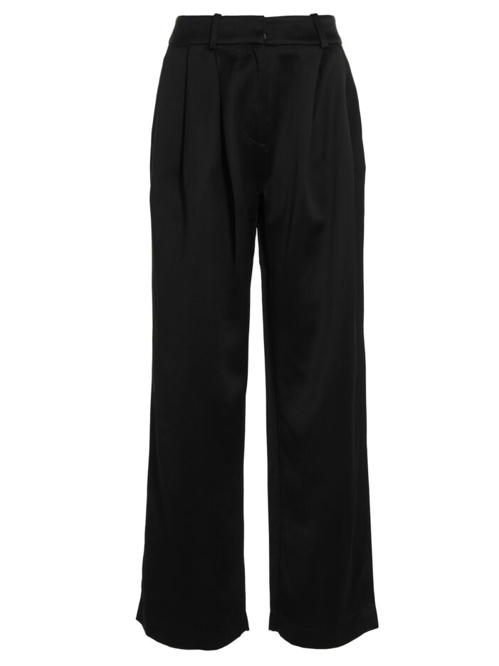 Pants with front pleats CO Black