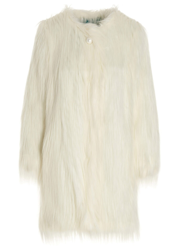 'Kate' faux fur coat ALABAMA MUSE White